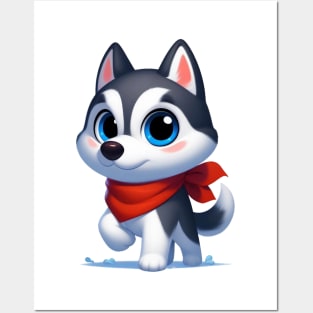 Cute Husky Posters and Art